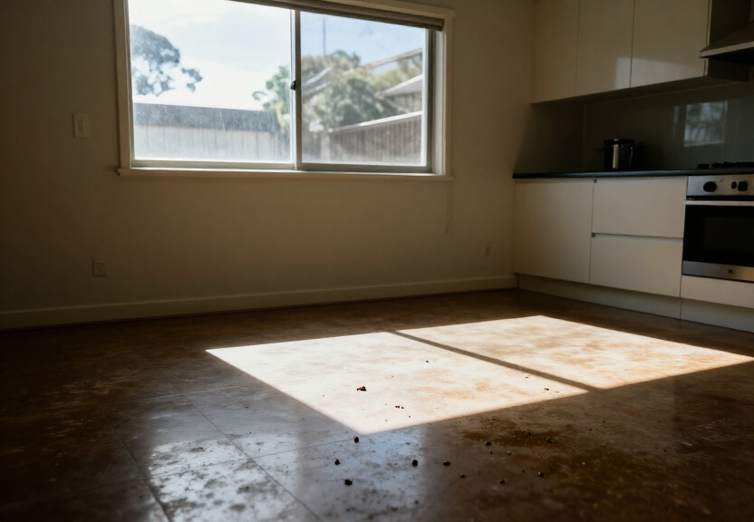 Cockroaches in a Carramar kitchen before treatment
